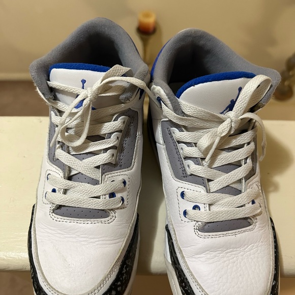 AIR JORDAN 3 RETRO 'RACER BLUE' size 7 youth used condition - Picture 6 of 7